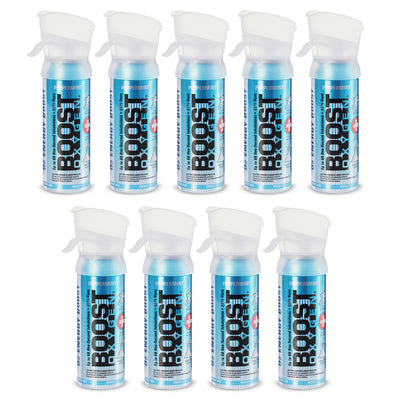 Boost Oxygen 3L Pocket Sized Canned Oxygen with Mouthpiece, Peppermint (9 Pack) - VMInnovations