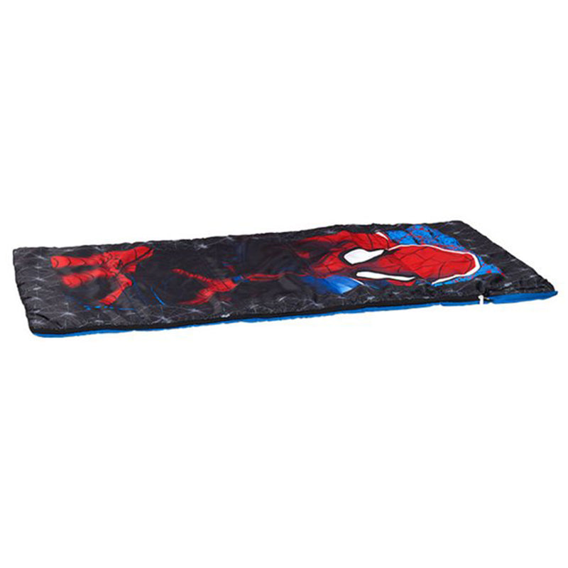 Exxel Marvel Spiderman Youth Sized Sleeping Bag, Rated to 45F (Open Box)