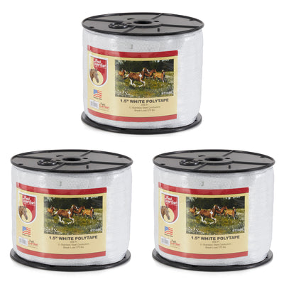 Field Guardian 631666 1.5 Inch Width 656 Ft Conductive Polytape, White (3 Pack)