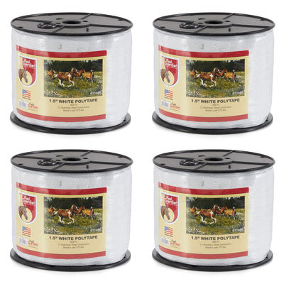 Field Guardian 631666 1.5 Inch Width 656 Ft Conductive Polytape, White (4 Pack)