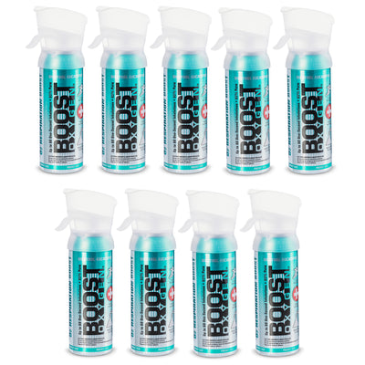 Boost Oxygen 3 Liter Pocket Sized Canned Oxygen, Menthol Eucalyptus (9 Pack)