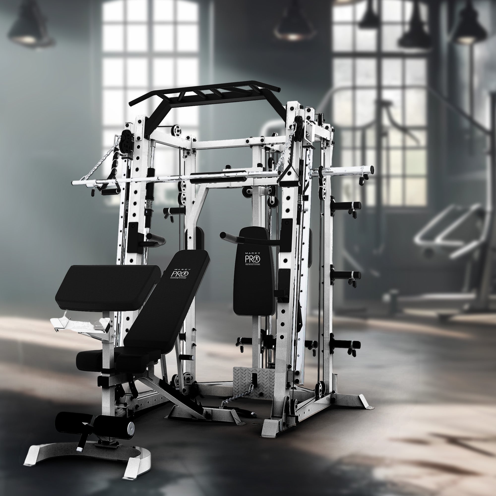 Marcy Smith Machine Home Gym Full Body Workout w/ Pull Up Bar & Landmine Station (Used)