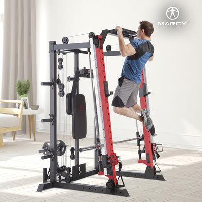 Marcy Smith Machine Home Gym Full Body Workout w/ Pull Up Bar & Landmine Station (Used)
