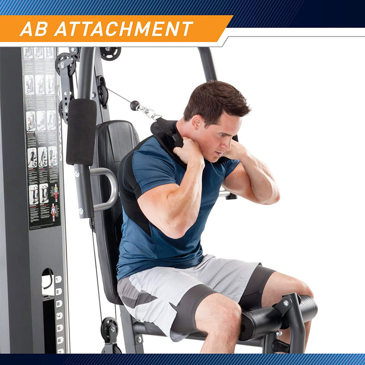 Marcy MWM-7454 Stack Home Gym Full Body Workout Station, White (Open Box) - VMInnovations