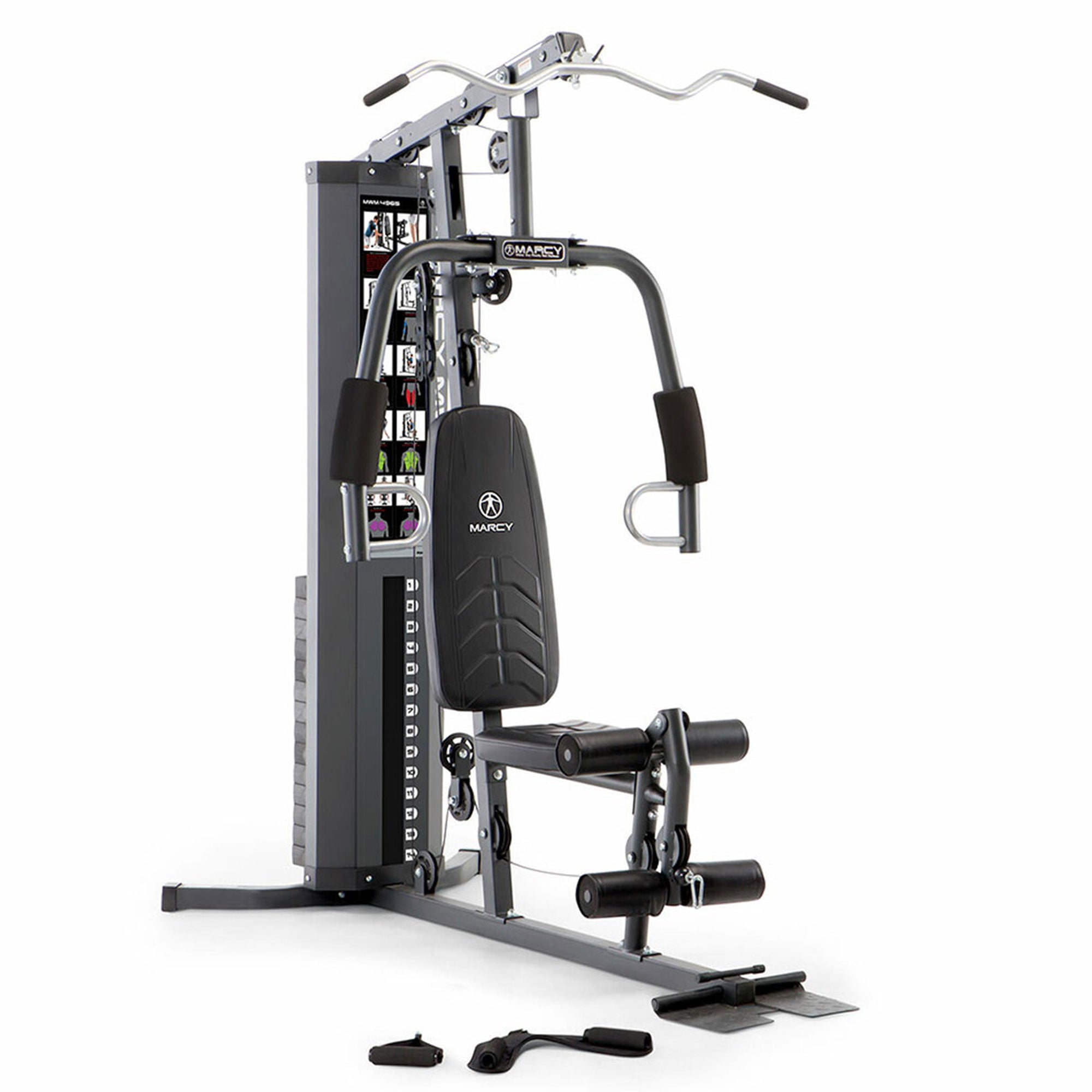 Marcy MWM-4965 Stack Multifunctional Home Gym Full Body Workout Station, Black