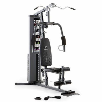 Marcy MWM-4965 Stack Multifunctional Home Gym Full Body Workout Station, Black