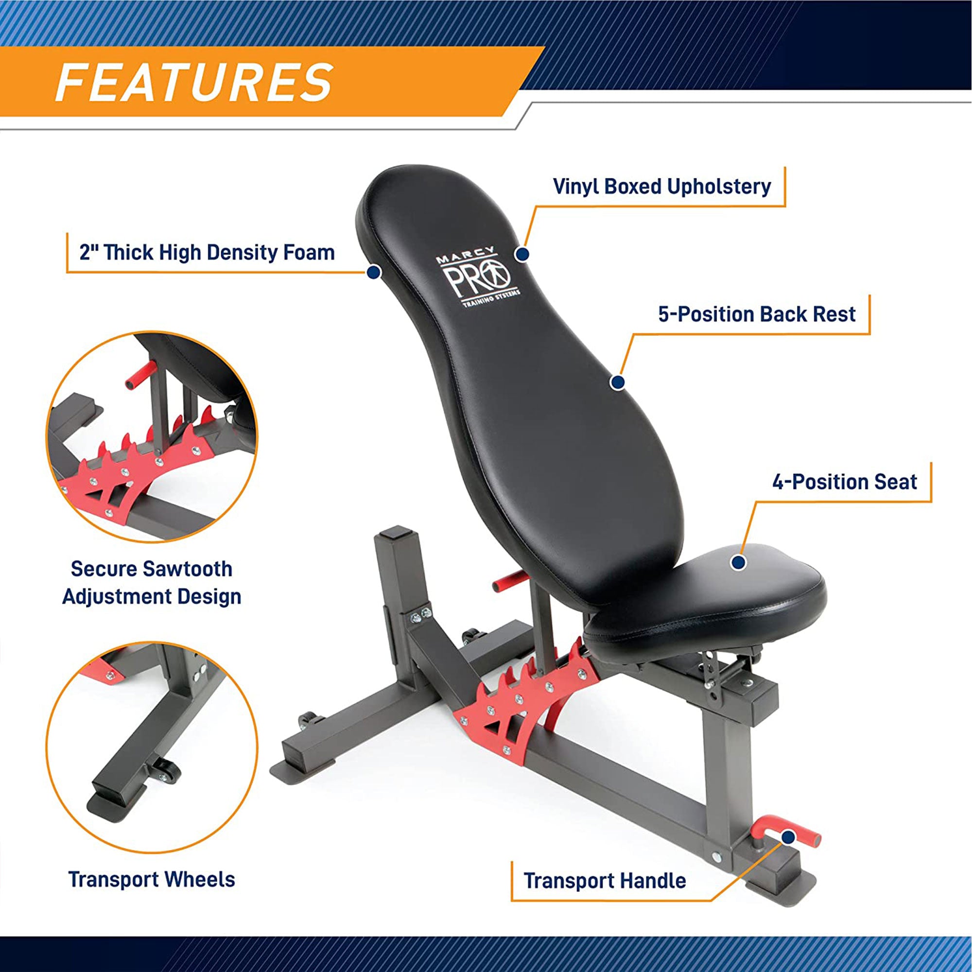 Marcy SM-7362 Pro Smith Machine Home Gym System for Full Body Training, Black - VMInnovations