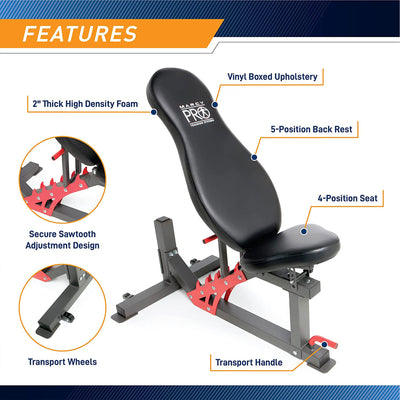 Marcy SM-7362 Pro Smith Machine Home Gym System for Full Body Training, Black - VMInnovations