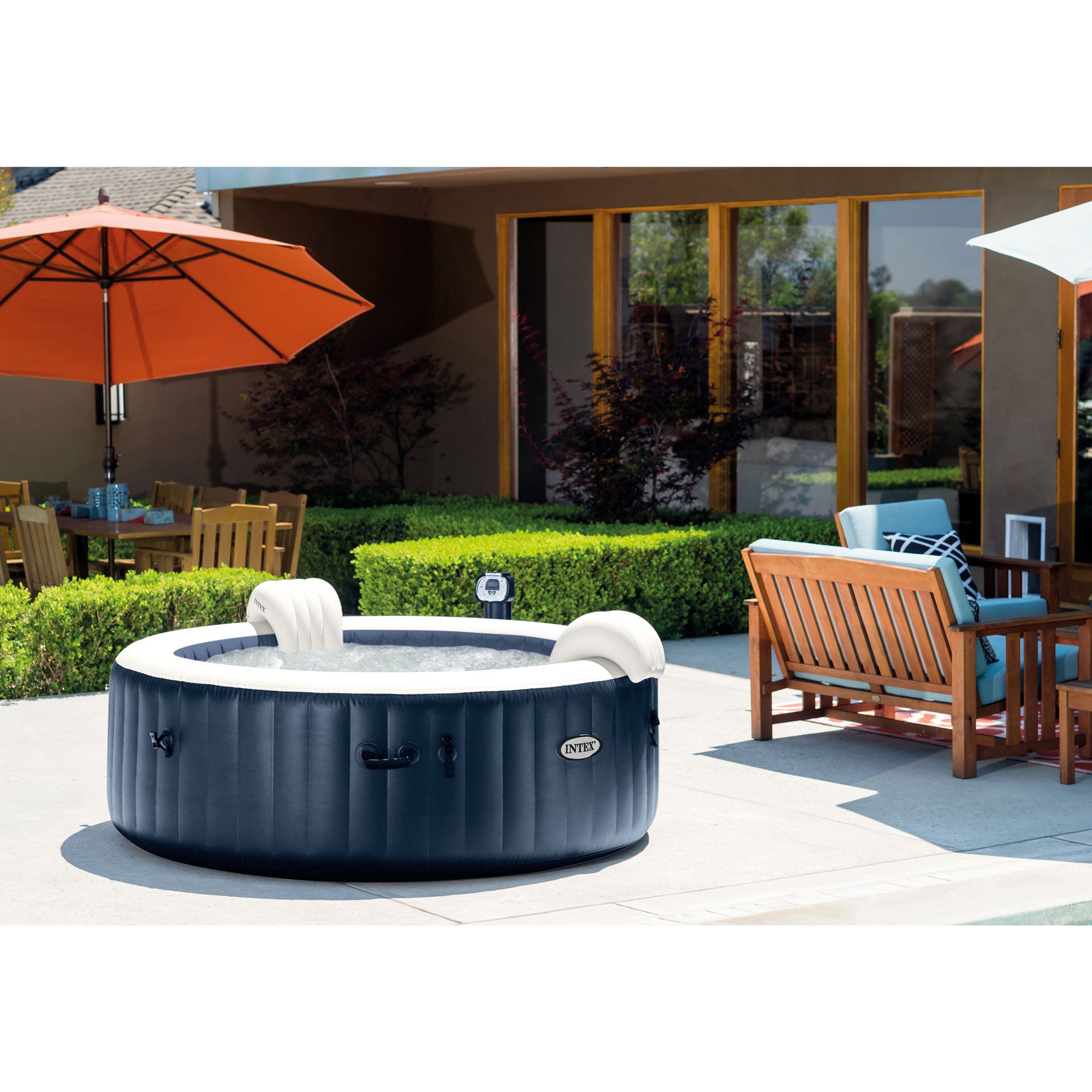 Intex Pure Spa Inflatable 6-Person Hot Tub w/ AquaFinesse Maintenance Kit