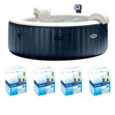 Intex Pure Spa Inflatable 6-Person Hot Tub w/ AquaFinesse Cleaning Kit (4 Pack)