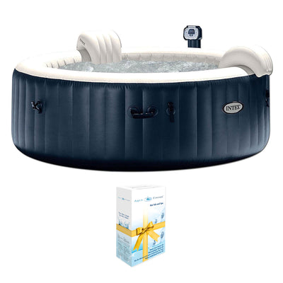 Intex PureSpa 75 Inch Portable Spa 6 Person Inflatable Hot Tub + Chlorine Kit