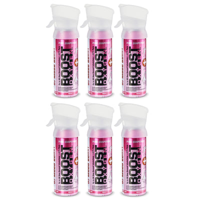 Boost Oxygen Pocket Sized Canned Oxygen w/ Mouthpiece, Pink Grapefruit (6 Pack)
