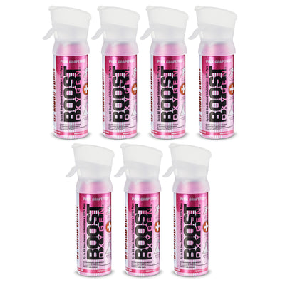 Boost Oxygen Pocket Sized Canned Oxygen w/ Mouthpiece, Pink Grapefruit (7 Pack) - VMInnovations