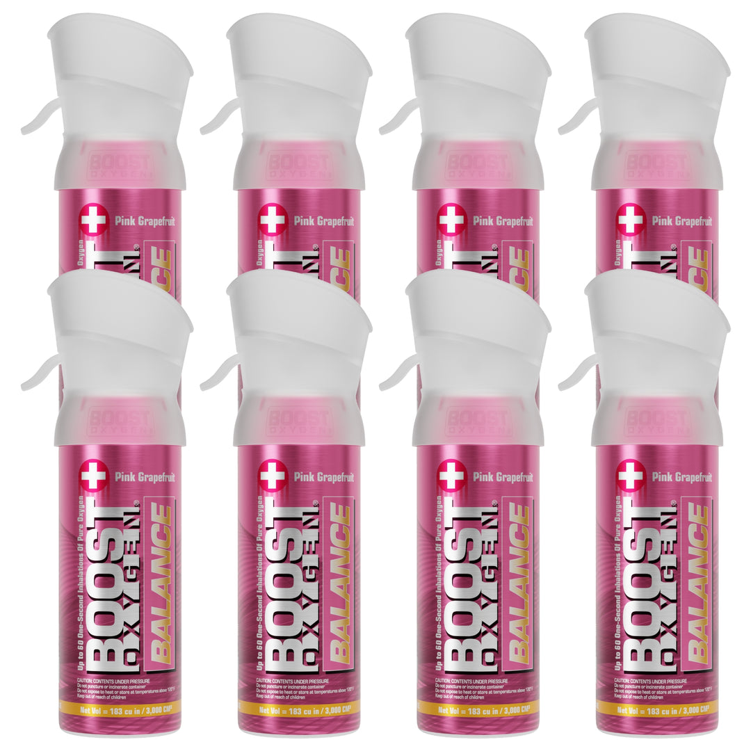 Boost Oxygen Pocket 3 Liter Respiratory Support Canister, Grapefruit (8 Pack) - VMInnovations