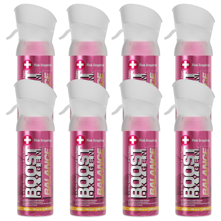 Boost Oxygen Pocket 3 Liter Respiratory Support Canister, Grapefruit (8 Pack) - VMInnovations