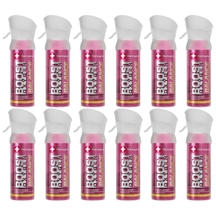 Boost Oxygen Pocket 3 Liter Respiratory Support Canister, Grapefruit (12 Pack) - VMInnovations