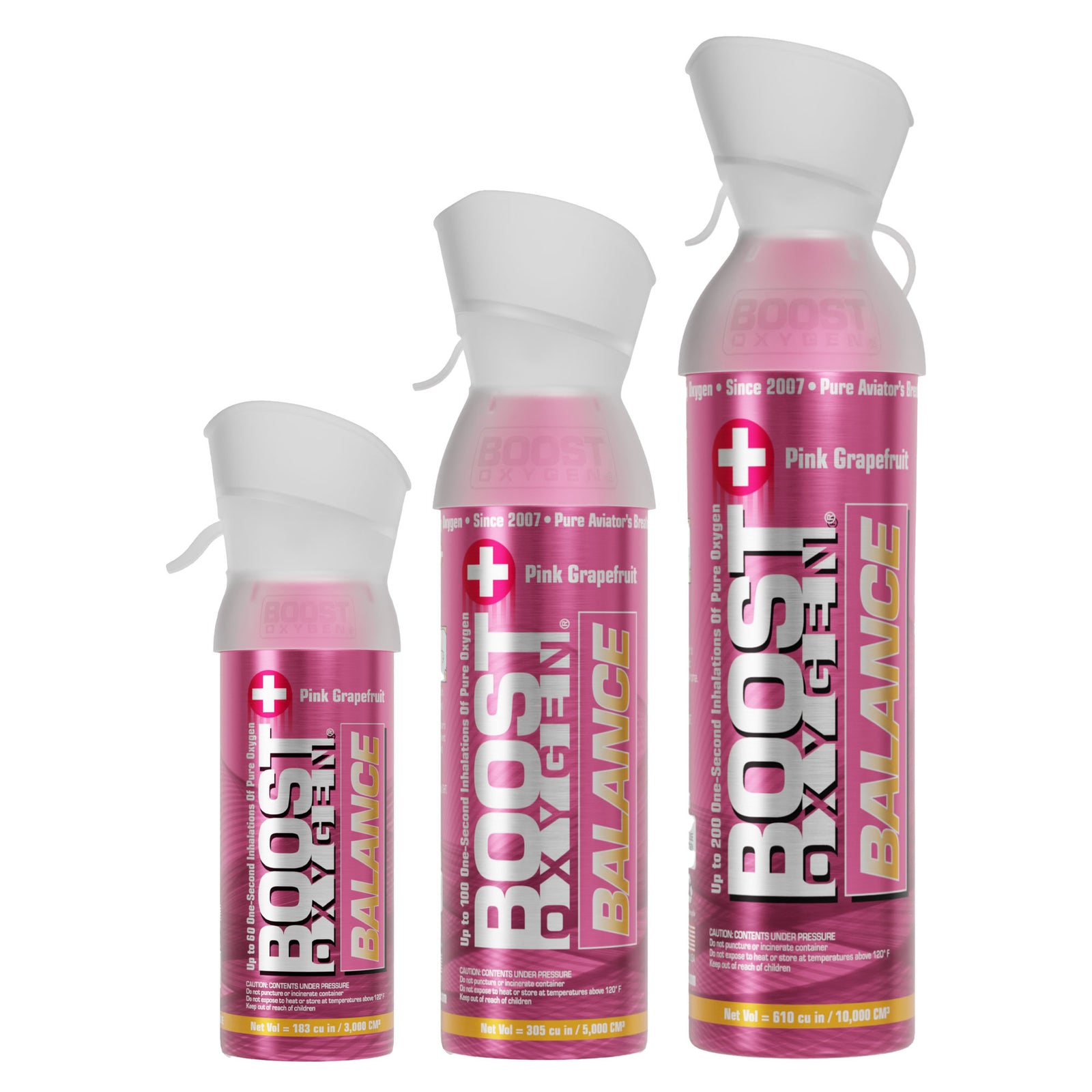 Boost Oxygen 3 Liter Portable Pocket Sized Canister w/ 5 Liter and 10 Liter Cans - VMInnovations