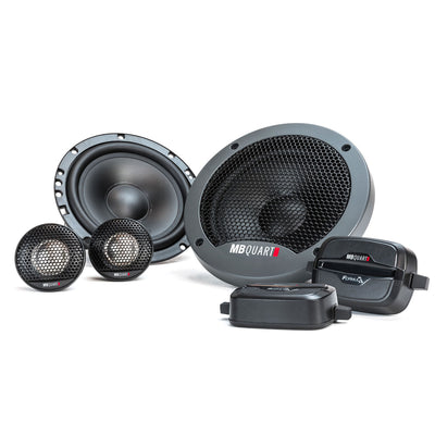 MB Quart FSB-216 6.5 Inch 2-Way Car Component Speakers, 150W Peak Power, Black - VMInnovations