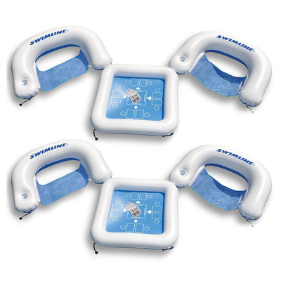 Swimline Inflatable Game Station Pool Set with Waterproof Playing Cards (2 Pack) - VMInnovations