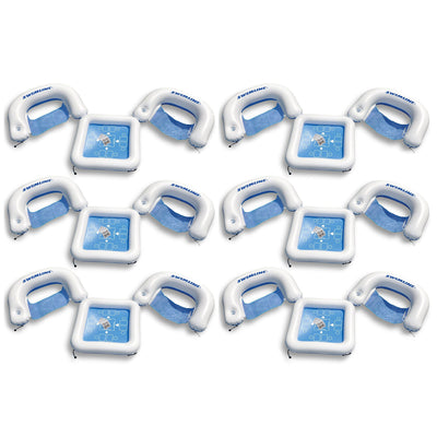 Swimline Inflatable Game Station Pool Set with Waterproof Playing Cards (6 Pack)
