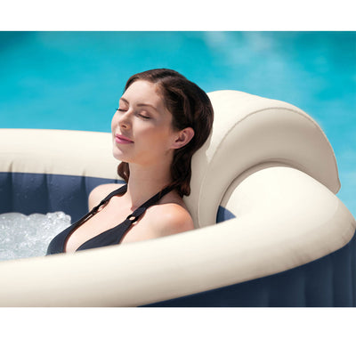 Intex PureSpa Plus 6 Person Portable Inflatable Hot Tub Jet Spa with Cover, Navy