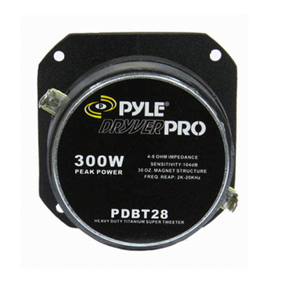 Pyle Pro 1 Inch 300 Watt Heavy Duty Titanium Super Car Tweeter (2 Pack) | PDBT28