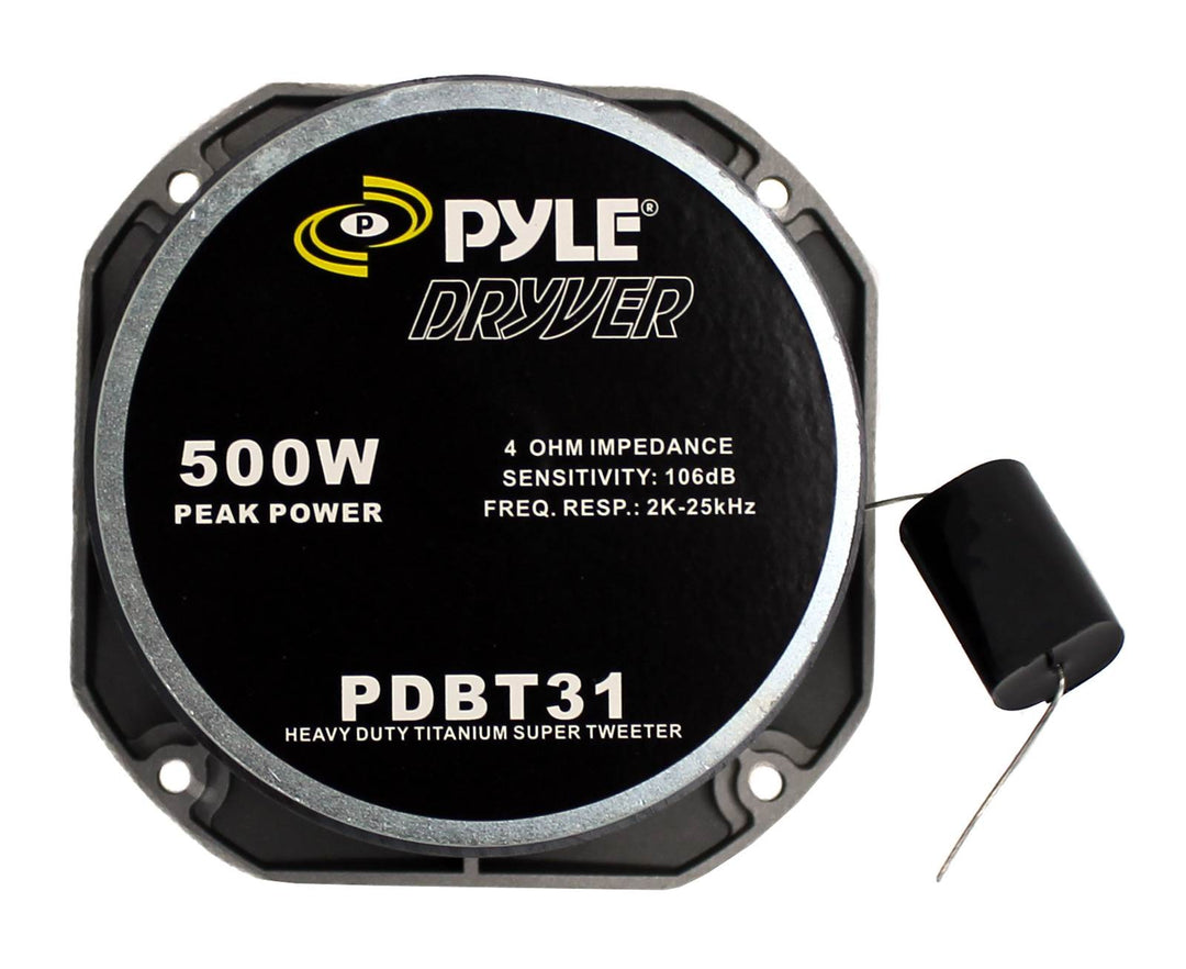 PYLE 1.5 Inch 500 Watt 4-Ohm Heavy Duty Titanium Super Audio Tweeter (Open Box)