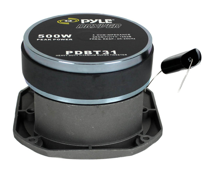 PYLE 1.5 Inch 500 Watt 4-Ohm Heavy Duty Titanium Super Audio Tweeter (Open Box)