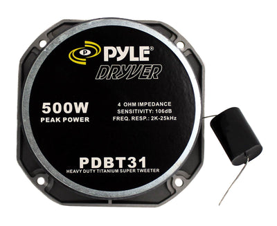 Pyle PDBT31 1.5" 1000W 4-Ohm Heavy Duty Titanium Super Car Audio Tweeters, Pair - VMInnovations