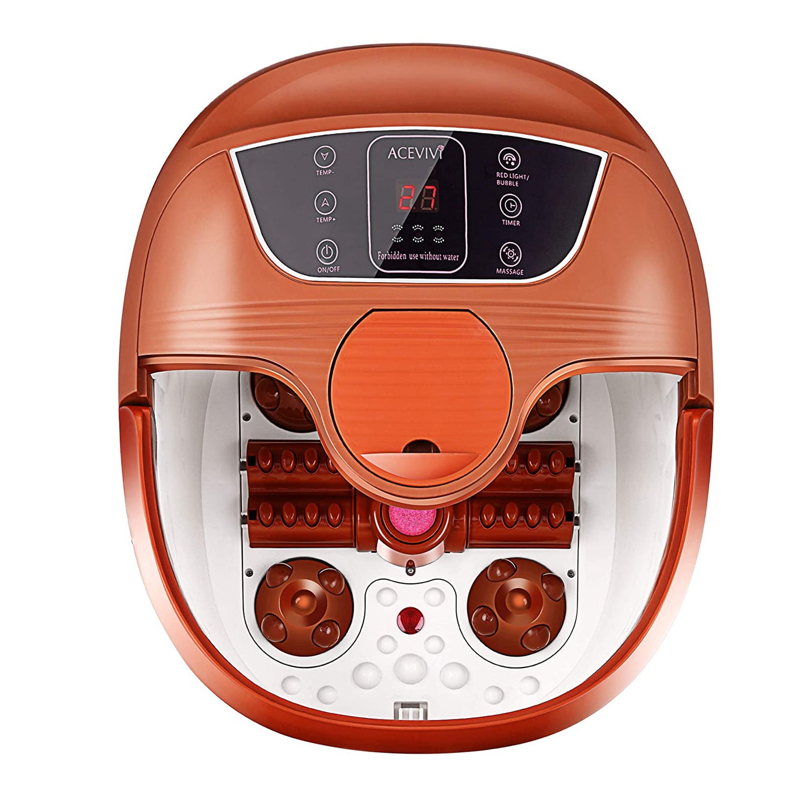 ACEVIVI Multi Mode Home Heated Massaging Foot Spa Bath with Maize Roller (Used) - VMInnovations