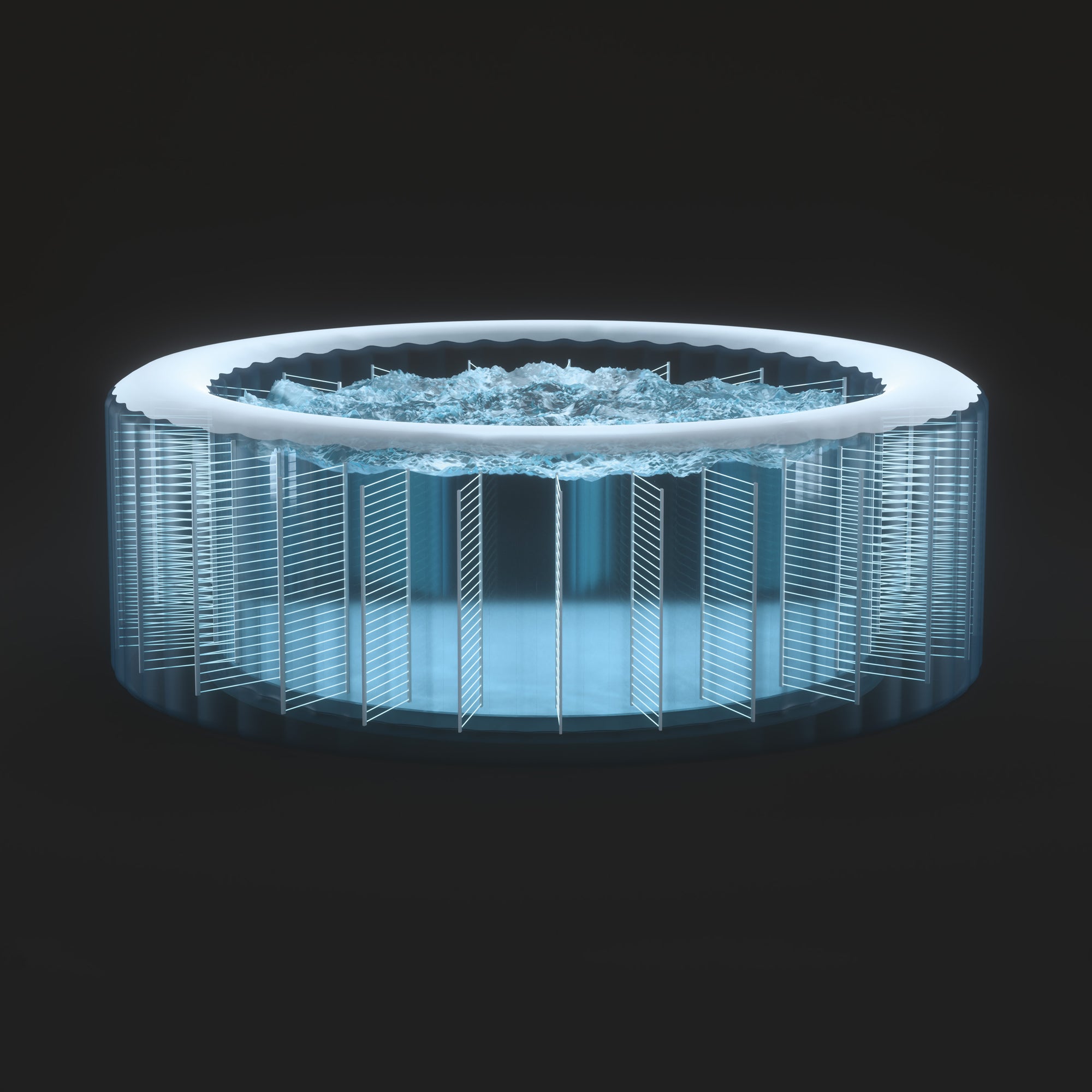 Intex PureSpa Plus Inflatable Square Hot Tub & Medium PureSpa Benches (2 Pack) - VMInnovations