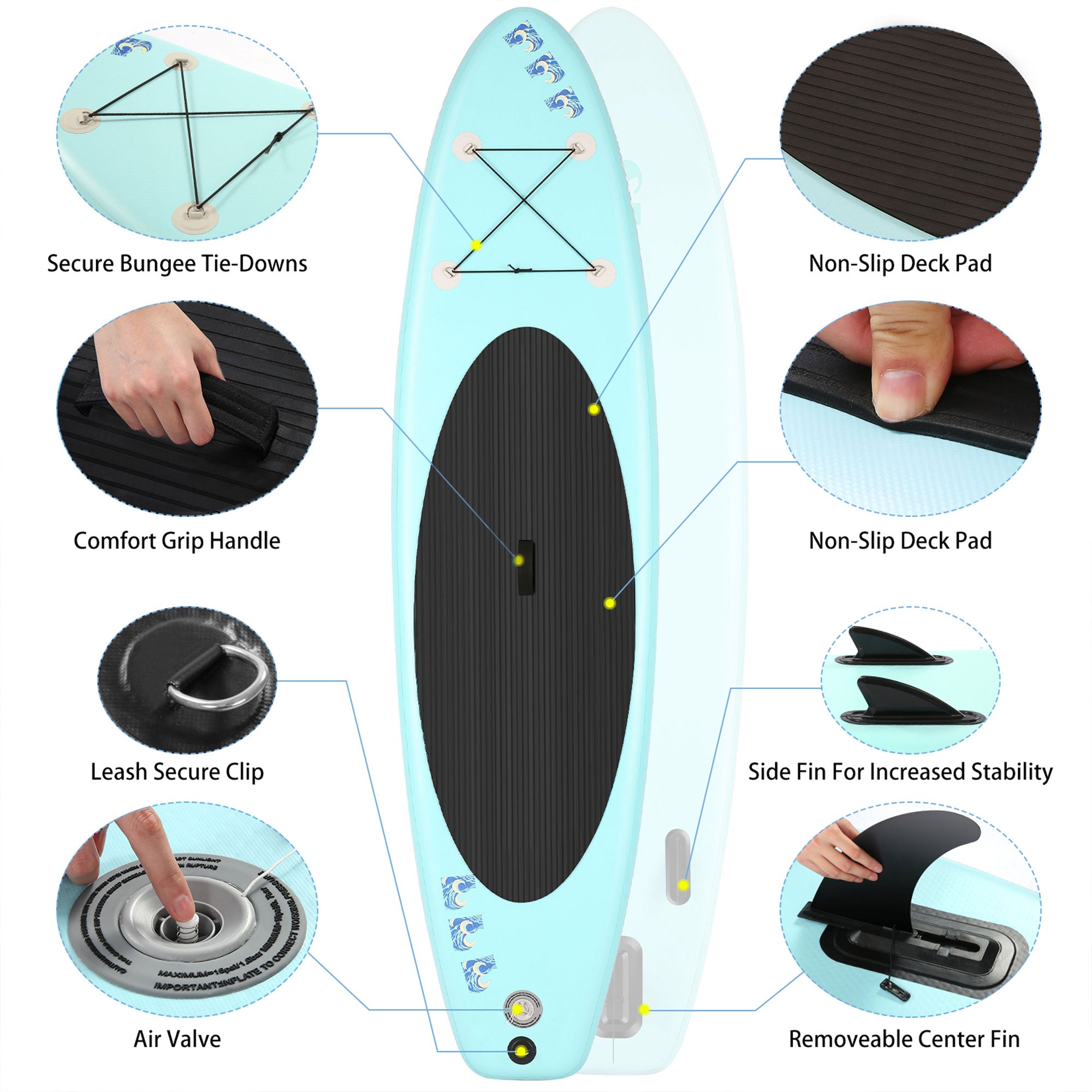 Ancheer iSUP Inflatable Stand Up Paddle Board with Bag and Accessories (Used)