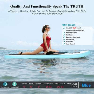 Ancheer iSUP Inflatable Stand Up Paddle Board with Bag and Accessories (Used)
