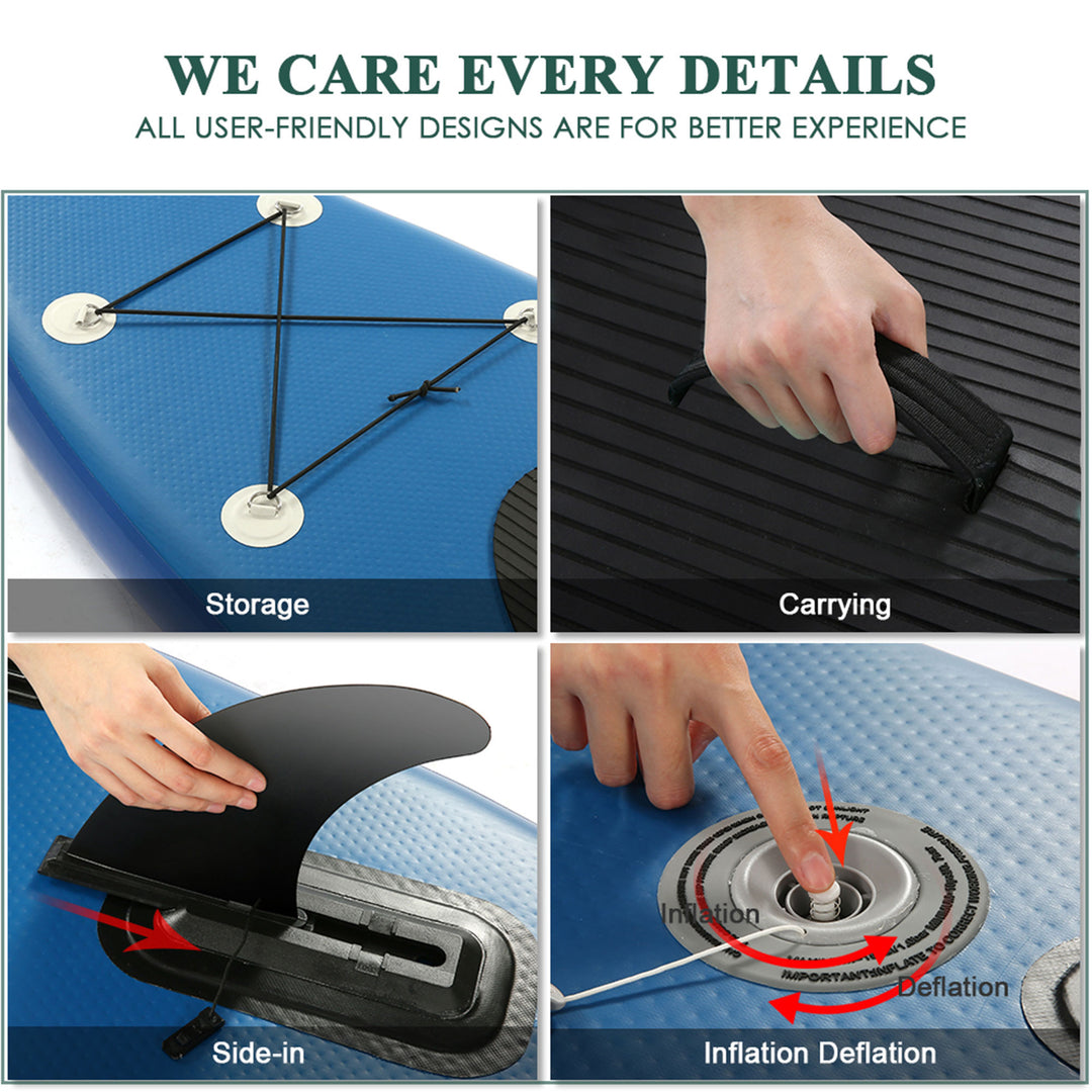 Ancheer iSUP  Stand Up Paddle Board with Bag and Accessories, Blue (Open Box)