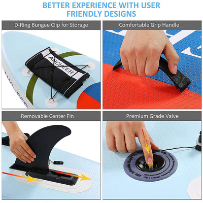 Ancheer 10 Ft Inflatable Stand Up Paddle Board with Bag & Accessories (Open Box)