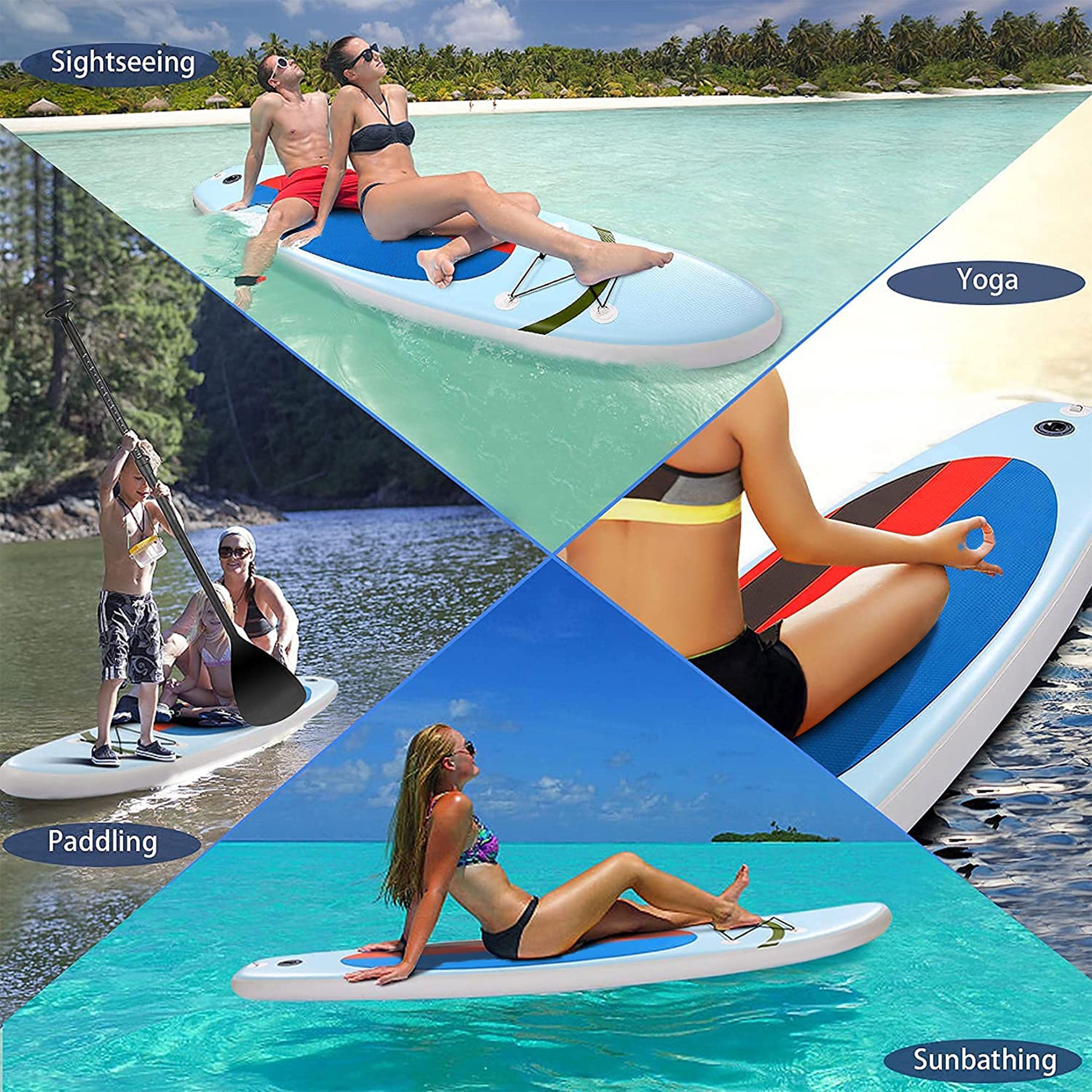 Ancheer 10 Ft Inflatable Stand Up Paddle Board with Bag & Accessories (Open Box)