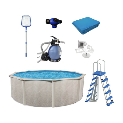 Aquarian Phoenix Series 15 Ft x 52 In Pool Kit w/ Main Access Ultra Blu System