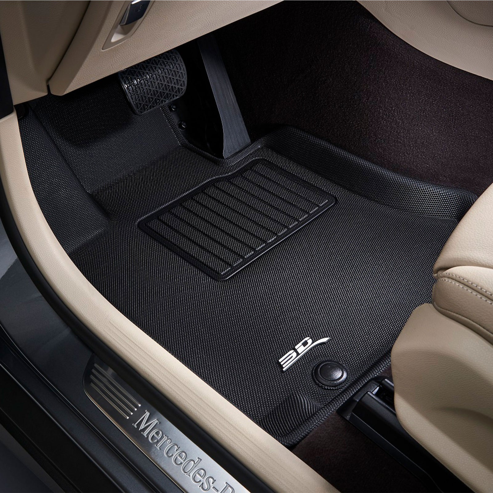 3D MAXpider Kagu Series Custom 2 Piece Front Floor Mats, 2014-2018 BMW X5, Black - VMInnovations