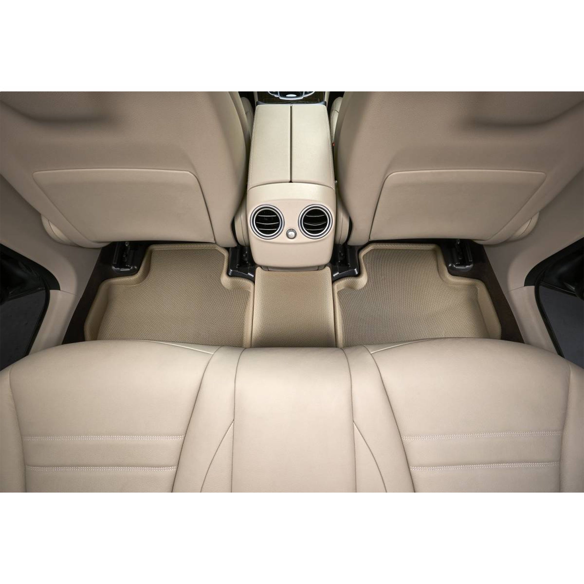 3D MAXpider Kagu Series 2nd Row Floor Mat,2012-2019 Tesla Model S, Tan(Open Box) - VMInnovations