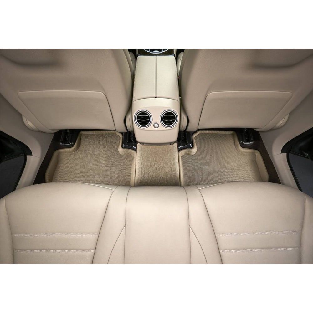 3D MAXpider Kagu Series Second Row Floor Mat Liner, 2012-2019 Tesla Model S, Tan - VMInnovations