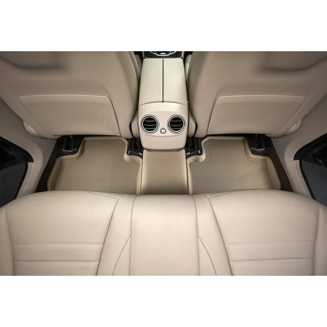 3D MAXpider Kagu Series Second Row Floor Mat Liner, 2012-2019 Tesla Model S, Tan - VMInnovations