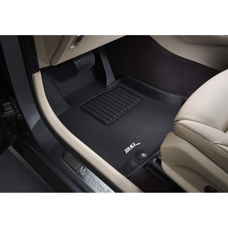 3D MAXpider Kagu Series Front Row Floor Mats, 16-21 Tesla 6 Seat Model X, Black