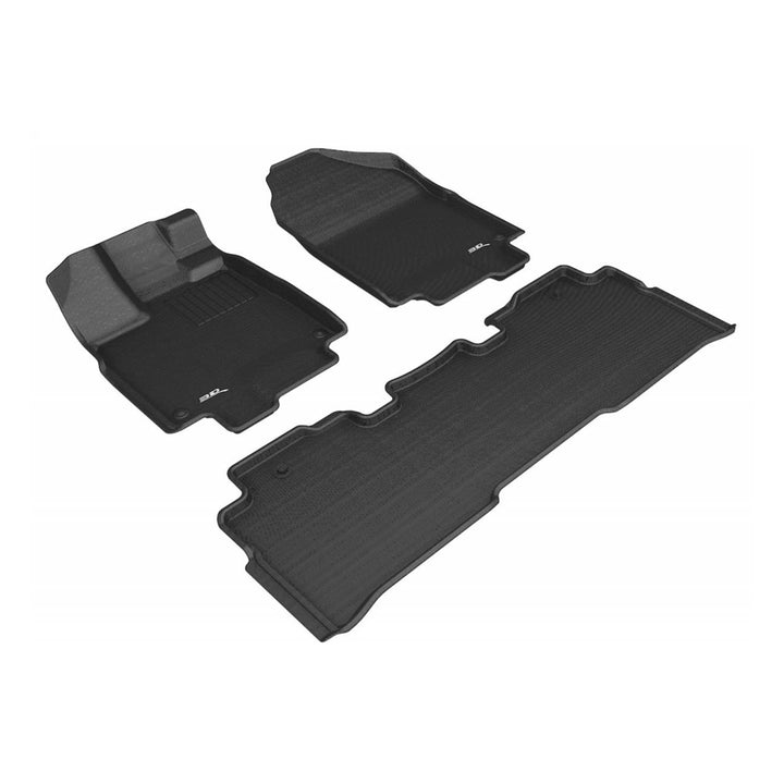 3DMAXpider Kagu Series Floor Liner Set for 2018 to 2022 Honda Odyssey, Black