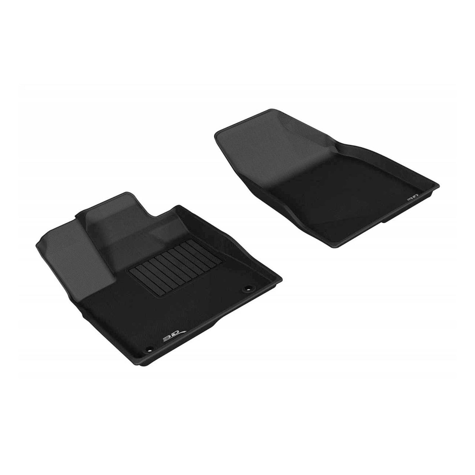 3D MAXpider Kagu Series Front Row Floor Mats, 2014-2019 Toyota Highlander, Black - VMInnovations