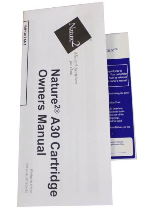 ZODIAC NATURE 2 A30 Aboveground Mineral Cartridge Sanitizer 30K Gal (Open Box)