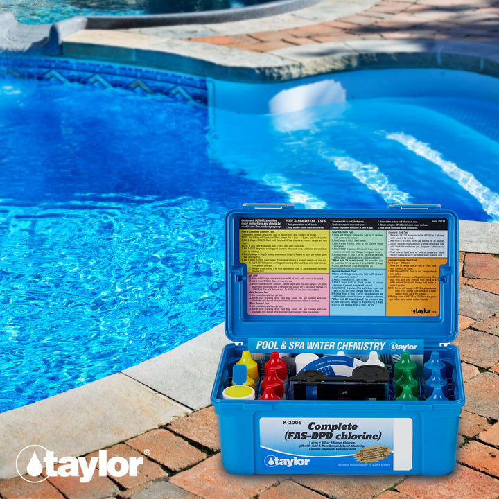 Taylor K2006 Complete Pool Water Test Kit for Chlorine, pH, Alkalinity (Used)