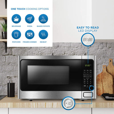 Danby1,000 Watt 1.1 Cu Ft Countertop Microwave, Stainless Finish (Used) - VMInnovations