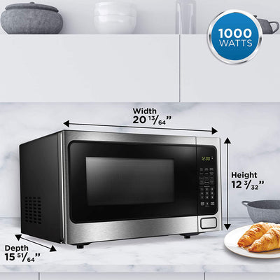Danby1,000 Watt 1.1 Cu Ft Countertop Microwave, Stainless Finish (Used) - VMInnovations
