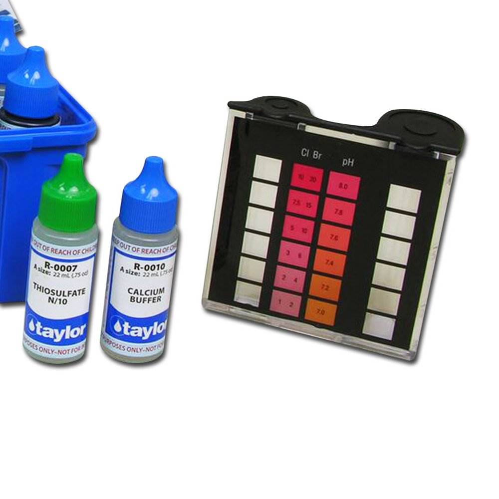 Taylor Swimming Pool Chlorine Bromine Alkalinity Hardness pH DP Test Kit (3) - VMInnovations