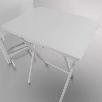 Casual Home Solid Wood Folding Tray Table with Storage Stand, 4 Pc (Open Box) - VMInnovations